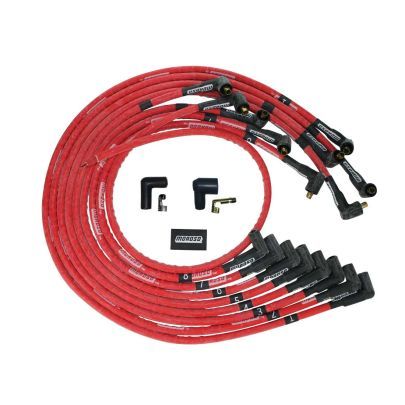 Moroso Ultra Plug Wire Set SBC Under Valve Cover Red 52529