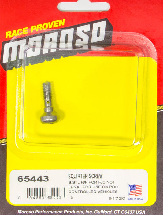 Moroso Squirter Screw-High Flow Alcohol 65443