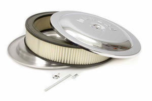 Moroso 14" Air Cleaner Kit w/Raised Bottom Chrome 65913