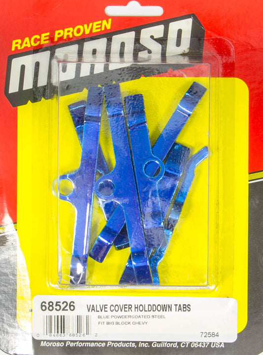 Moroso Valve Cover Hold Downs - Blue 68526