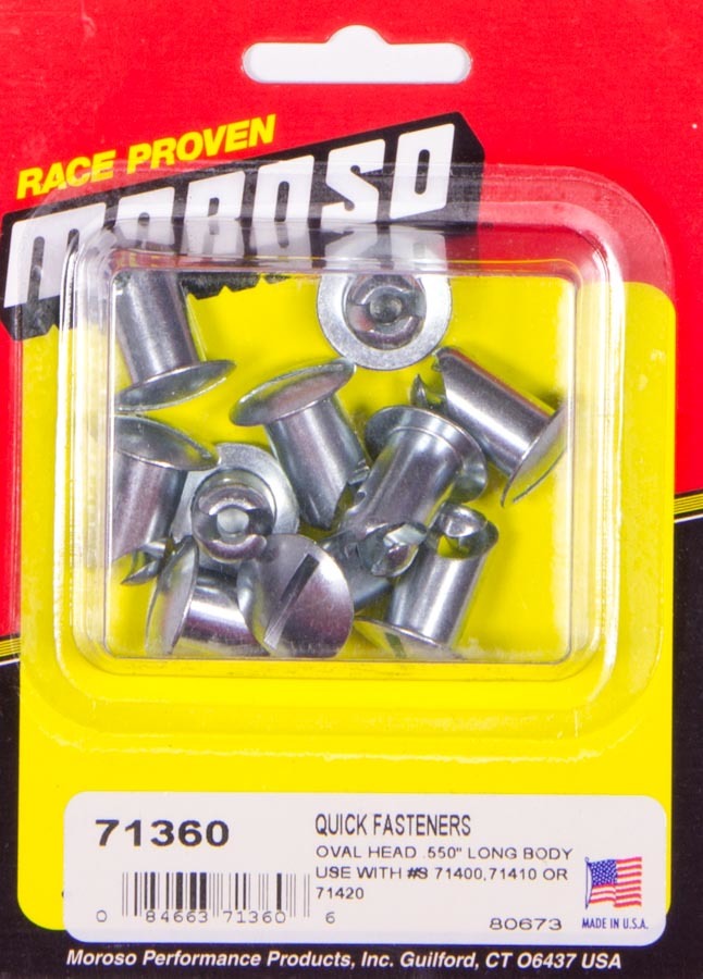 Moroso Oval Head Quick Fastener .550" Long Body 71360