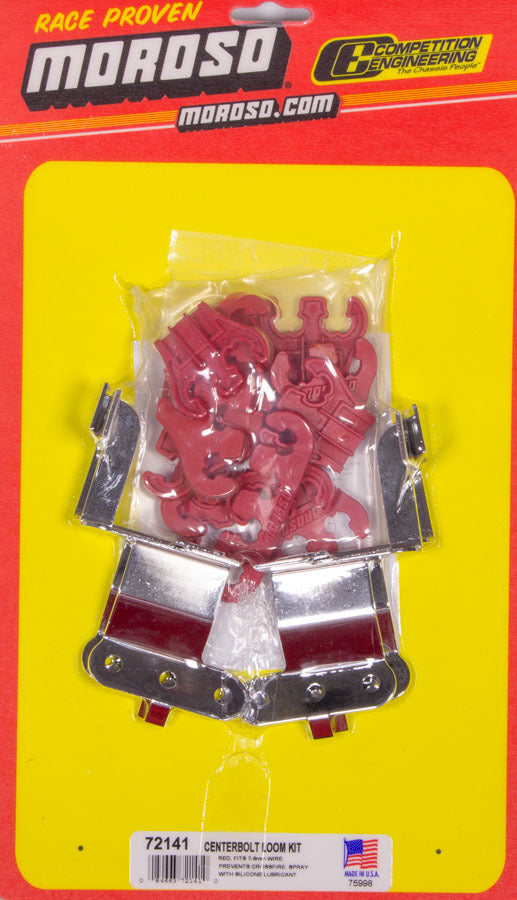 Moroso Red Wire Loom Kit for SBC Center Bolt Valve Cover 72141