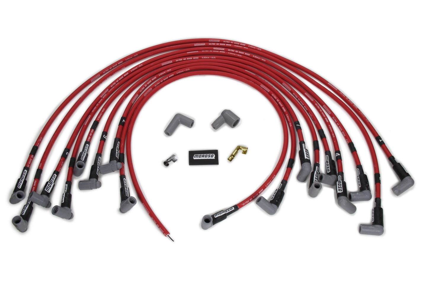 Moroso Ultra 40 Plug Wire Set BBC HEI Red 73689