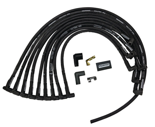 Moroso Ultra 40 Plug Wire Set SBC w/Jesel Front Drive 73842