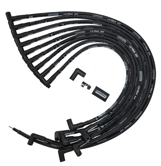 Moroso Ultra 40 Plug Wire Set BBC w/Jesel Front Drive 73843