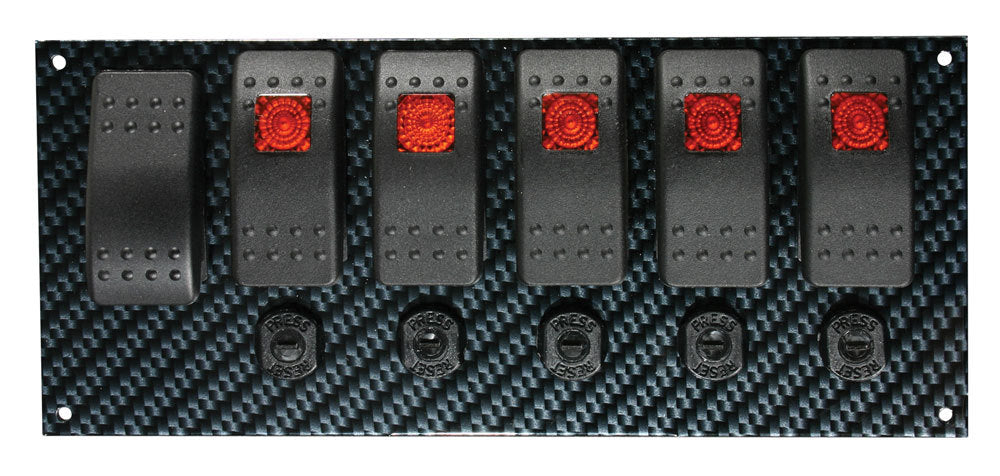 Moroso Fiber Design Switch Panel Black/Black 74193
