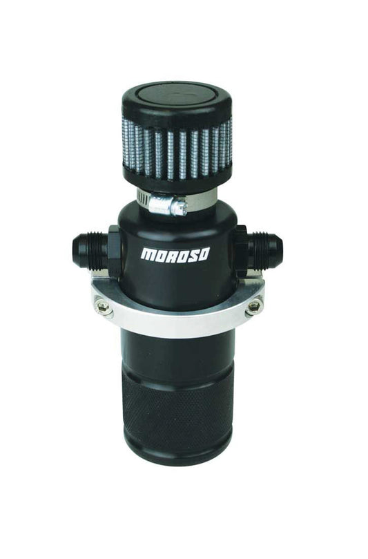 Moroso Compact Breather Tank Billet Alm. Black 85397