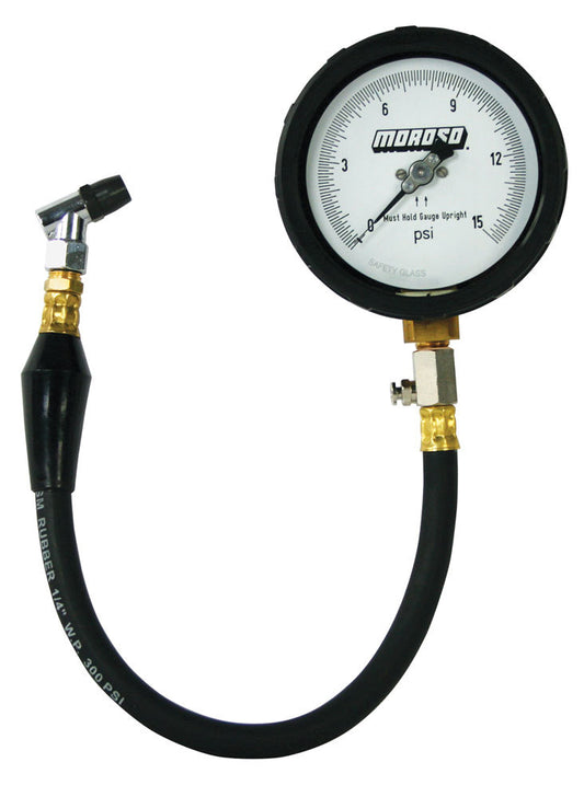 Moroso Pro Series Tire Gauge 0-15 psi 89552