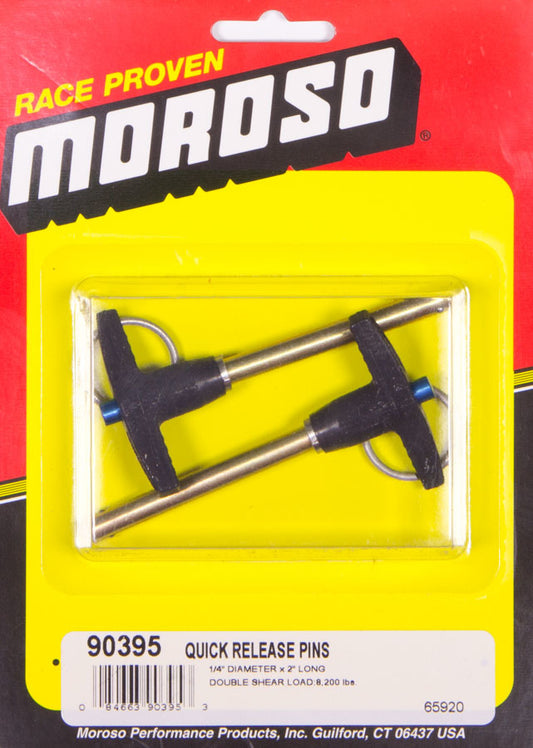 Moroso Quick Release Pins (2) 1/4 x 2" 90395