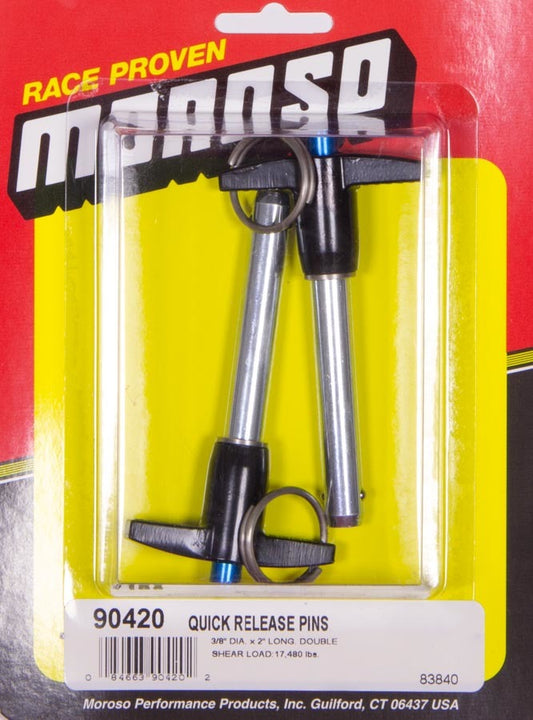 Moroso Quick Release Pins (2) 3/8 x 2" 90420