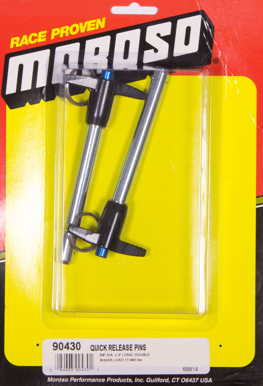 Moroso Quick Release Pins (2) 3/8 x 3" 90430