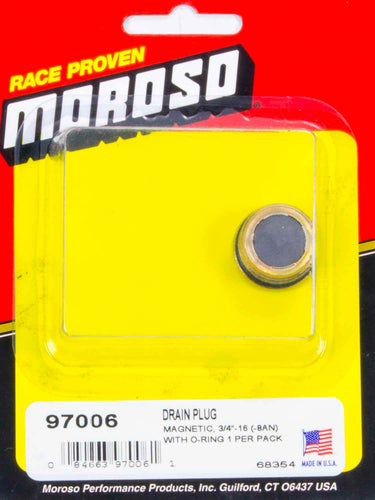 Moroso Magnetic Drain Plug 3/4-16 97006