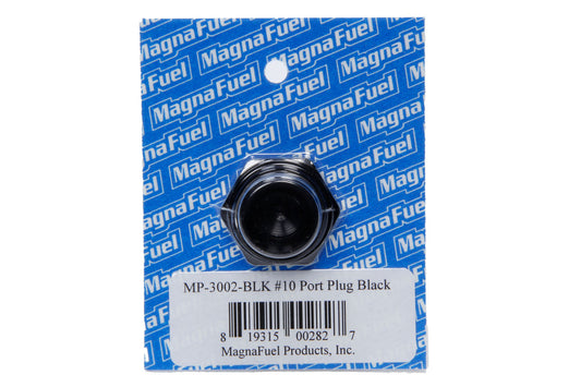 MagnaFuel #10 Straight Port Plug Black MP-3002-BLK