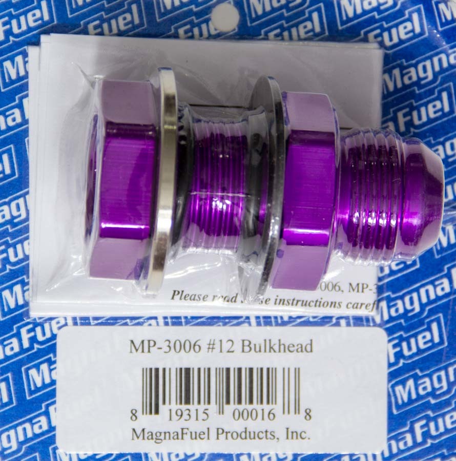 MagnaFuel #12 Straight Bulkhead Fitting MP-3006