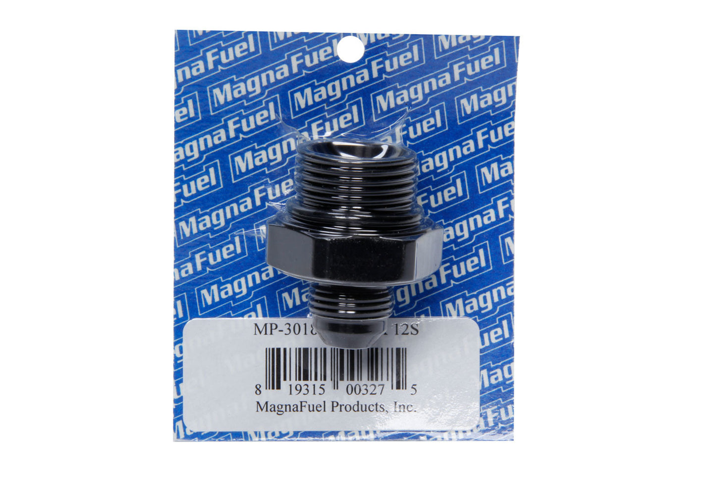 MagnaFuel #8 to #12 O-Ring Male Adapter Fitting Black MP-3018-BLK