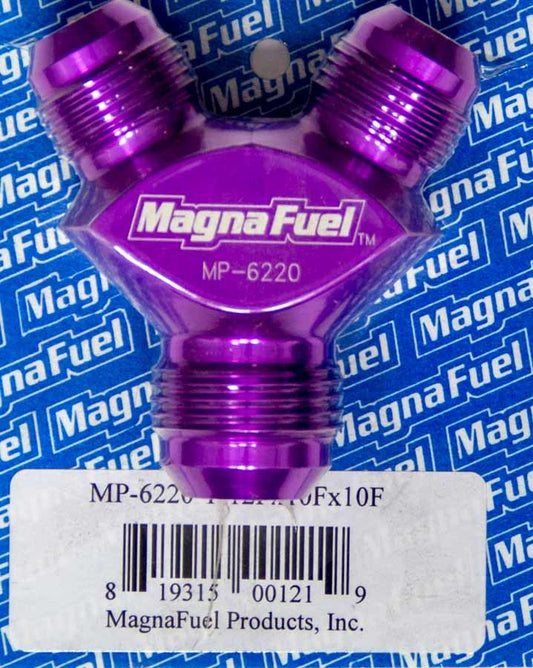 MagnaFuel Y-Fitting, 1 #12an & 2 #10an MP-6220