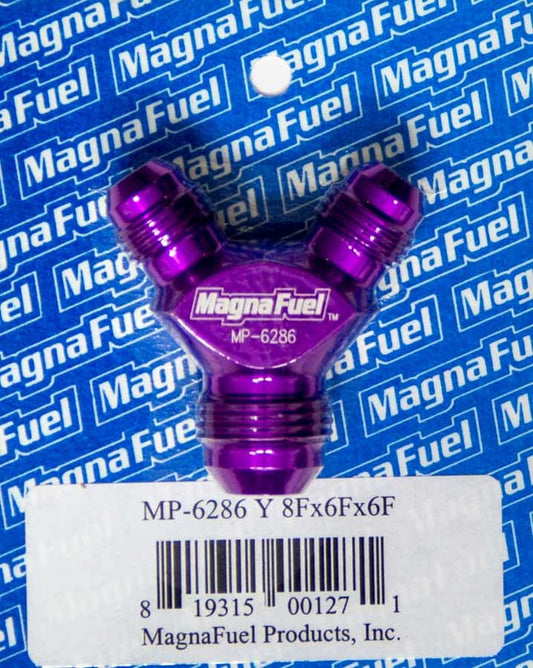MagnaFuel Y-Fitting, 2 #6 Male & 1 #8 MP-6286