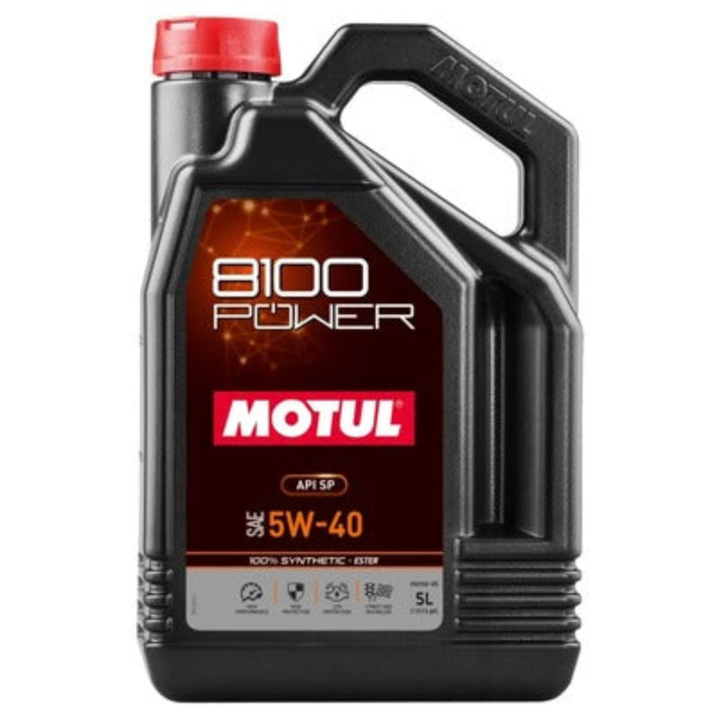 Motul 8100 Power Synthetic Oil 5W-40, 5 Liters