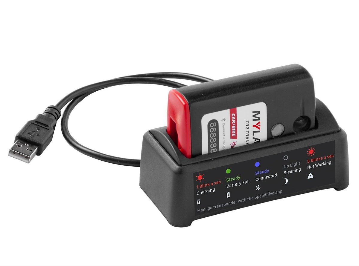 MyLaps TR2 Motocross Transponder 10R911MX (Kit Shown with Charger)