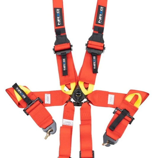 NRG Harness 6pt Camlock Red Hans FIA