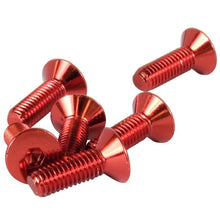 NRG Steering Wheel Screws Red Flat