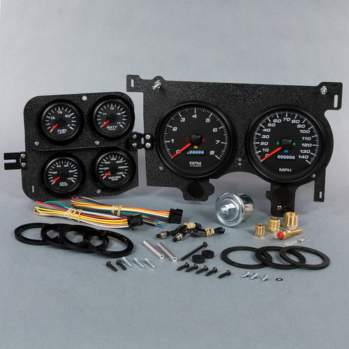 New Vintage Gauge Kit F/S Performance II 73-87 Chevy (Black) 73026-01