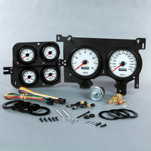 New Vintage Gauge Kit F/S Performance II 73-87 Chevy (White) 73026-03