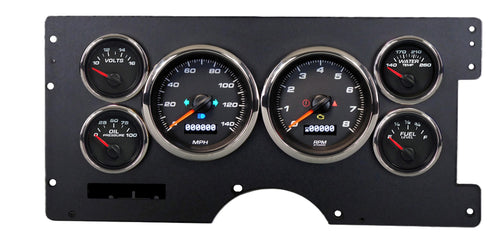 New Vintage Gauge Kit GM Truck 88-94 Performance II Black 89101-01