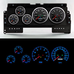 New Vintage Gauge Kit Ford Truck 92-96 Perf II Black 92201-01