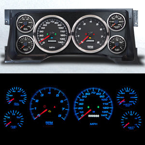 New Vintage Gauge Kit GM Truck 95-98 Performance II Black 95102-01