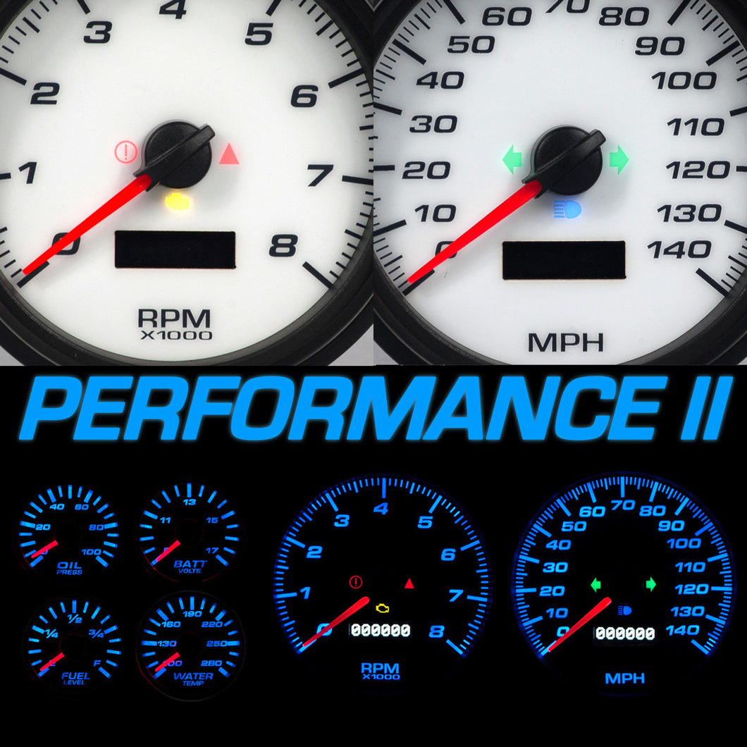 New Vintage Gauge Kit GM Truck 95-98 Performance II White 95102-03