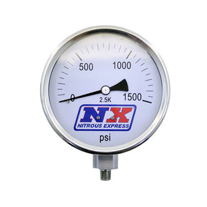 Nitrous Express 15540 Nitrous Pressure Gauge 4" High Accuracy