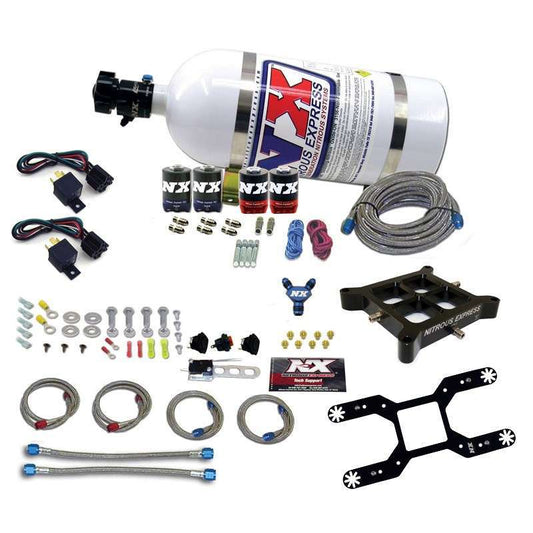 Nitrous Express 66042-10 4150 Dual Stage Billet Crossbar Kit w/10lb Bott