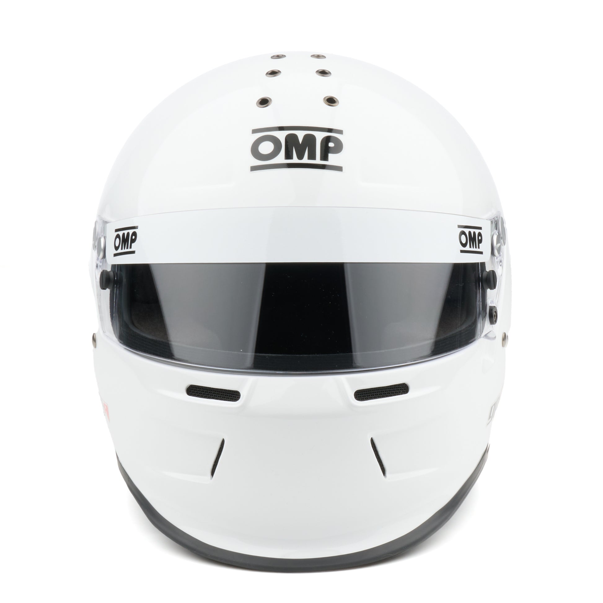OMP GP-A Helmet SA-2025 (Front View, White)