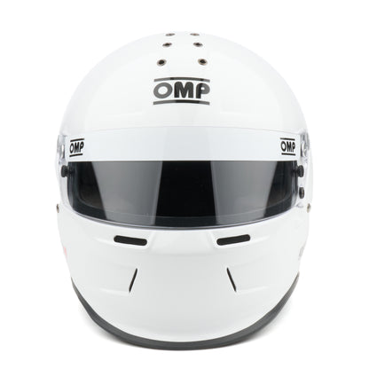 OMP GP-A Helmet SA-2025 (Front View, White)