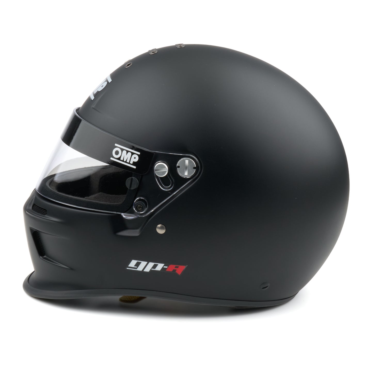 OMP GP-A Helmet SA-2025, Matte Black (Side View)