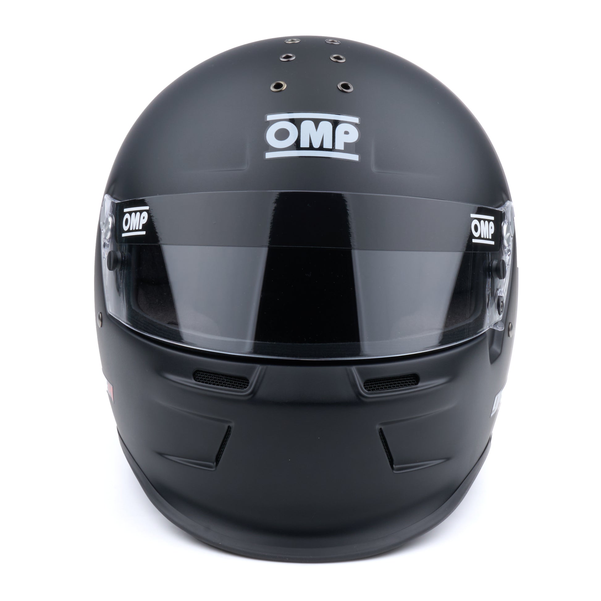 OMP GP-A Helmet SA-2025, Matte Black (Front View)