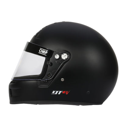 OMP GT-EV Helmet (Black, Side View)