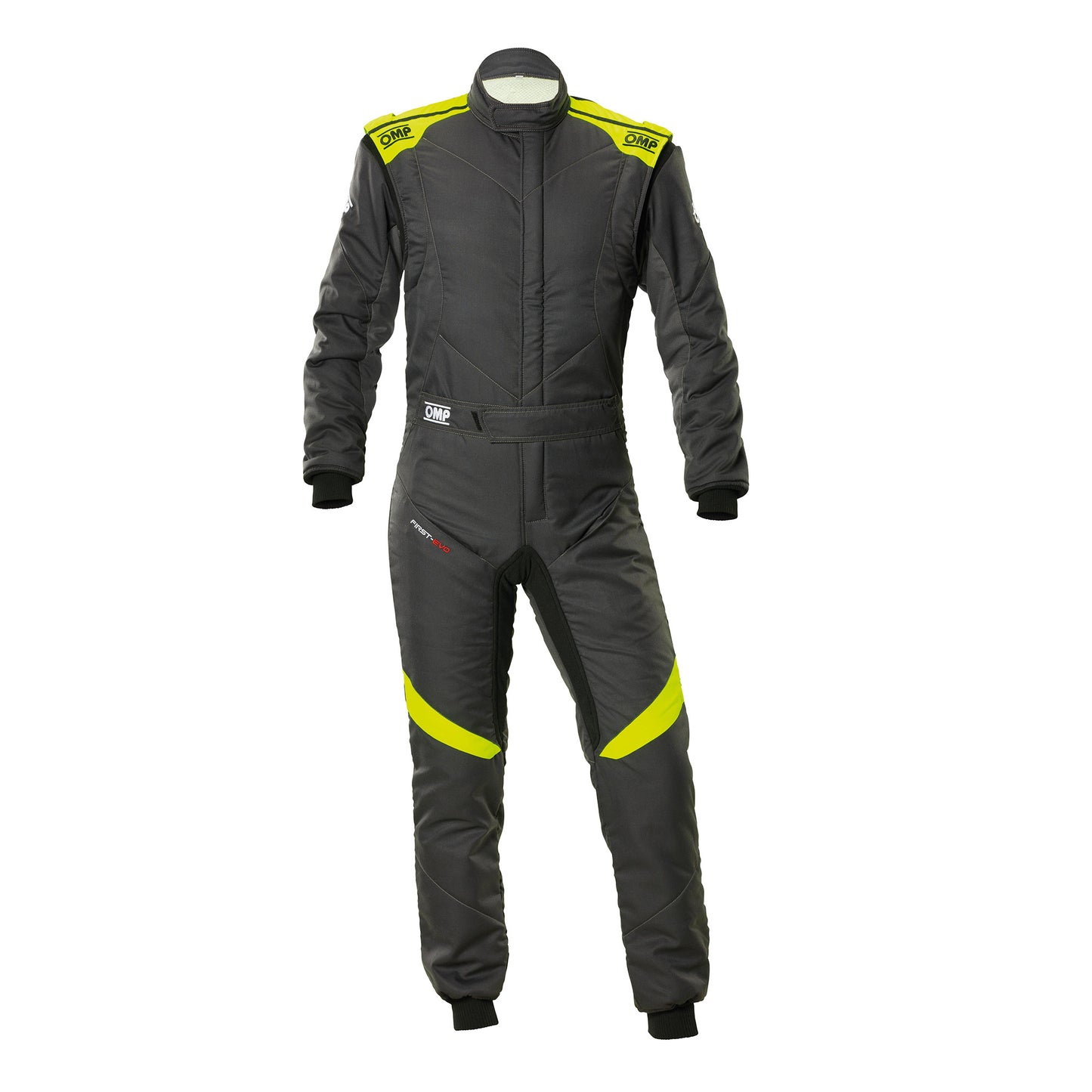 OMP First Evo Overall Driving Suit FIA (Anthracite/Yellow)
