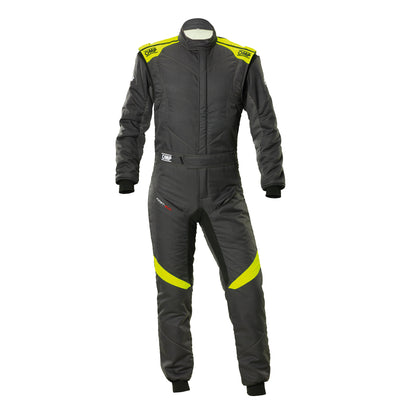 OMP First Evo Overall Driving Suit FIA (Anthracite/Yellow)