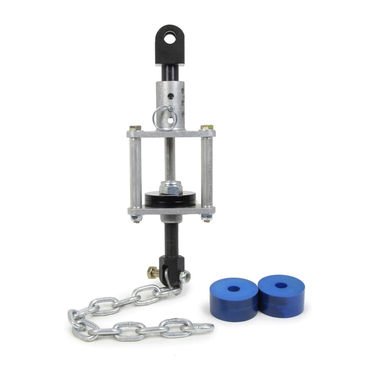 Out-Pace Left Rear Chain Limiter, Double Bushing w/Blue Bump Stop