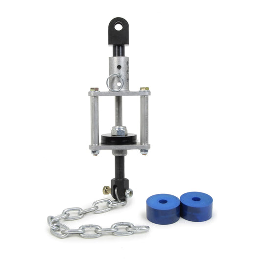Out-Pace Left Rear Chain Limiter, Double Bushing w/Blue Bump Stop