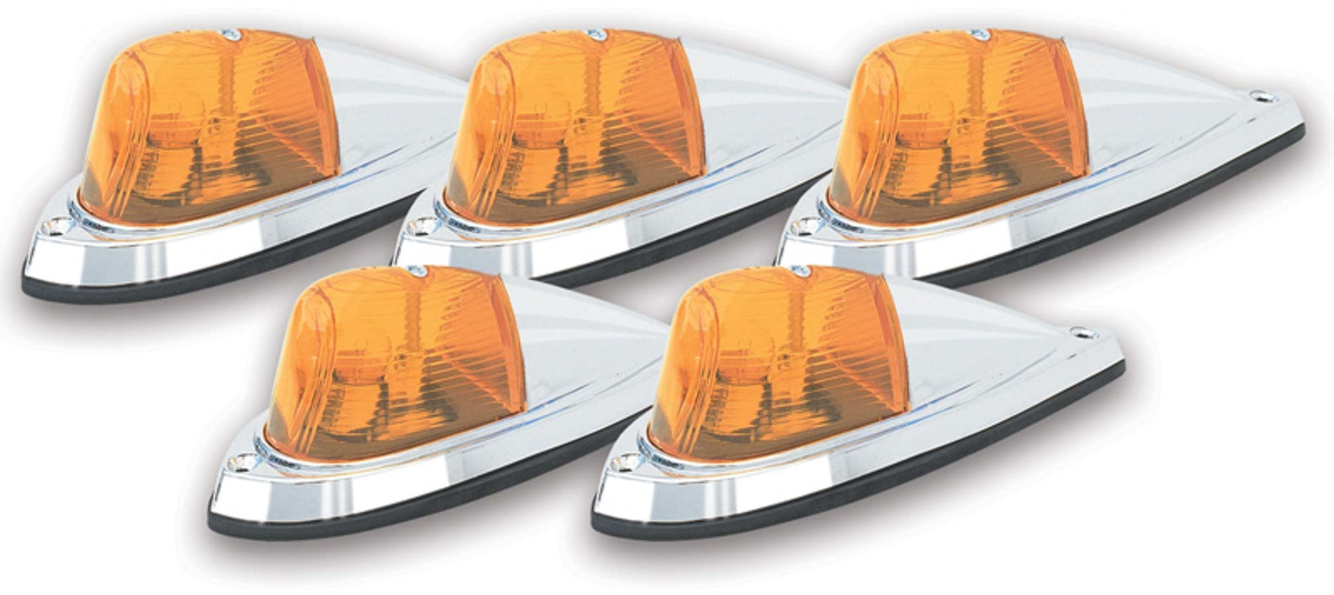 Pacer Hi-Five Cab Roof Lights Amber Deluxe Chrome