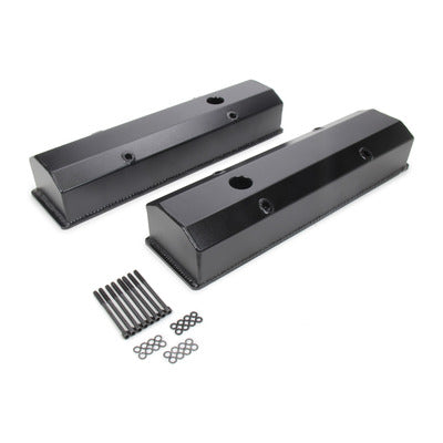 PRW Billet Rail Valve Covers - SBC Tall Black 4035007