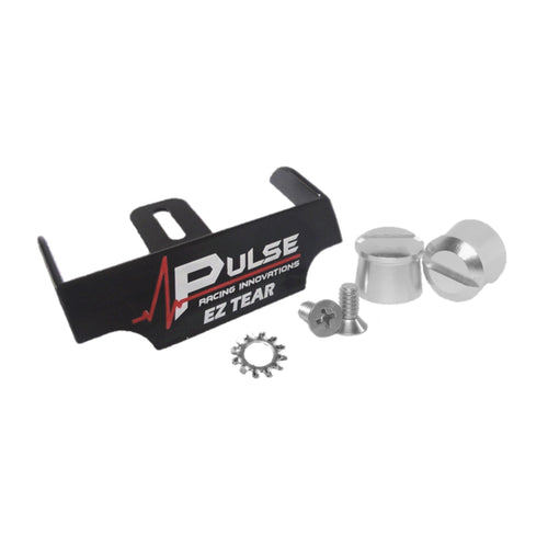Pulse Racing EZ Tear Black w/Silver Tear Off Post EZTS102BKP