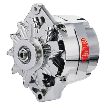 Powermaster Chrome 85 Amp Delco Alternator 1 Wire 17127