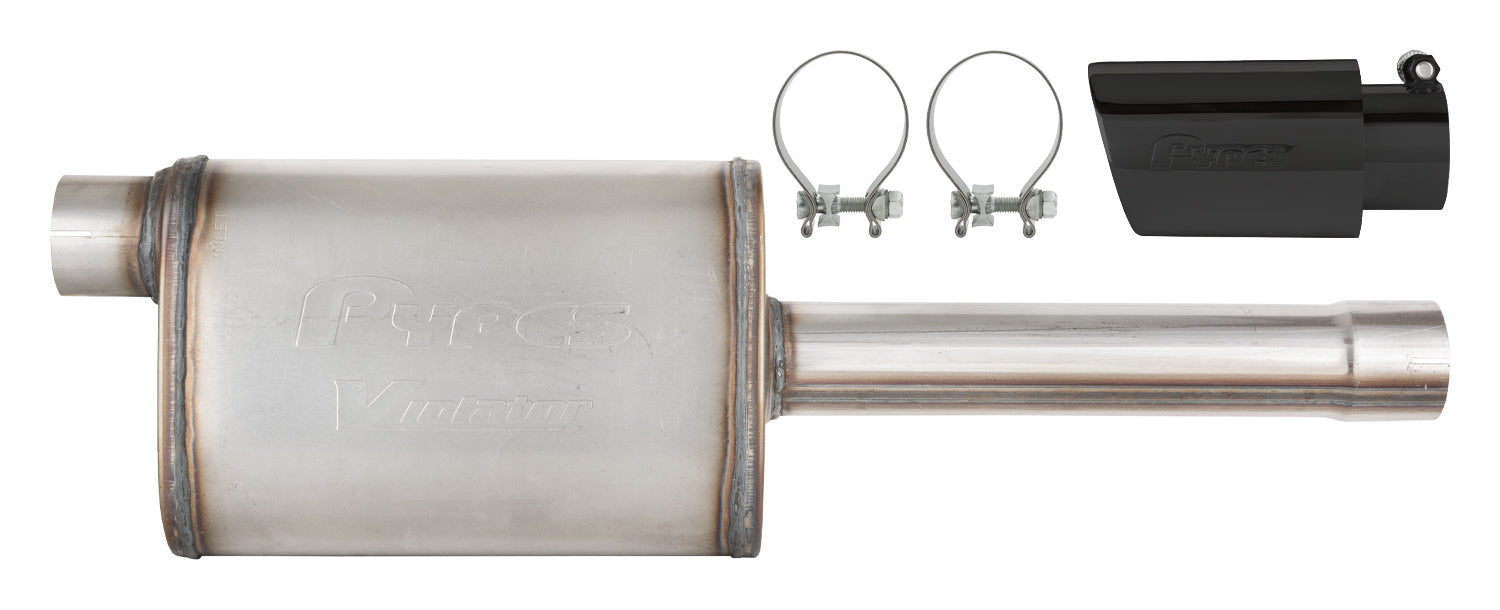 Pypes Performance Exhaust 19-25 GM Truck Muffler/Tip Kit Black SGT32VB