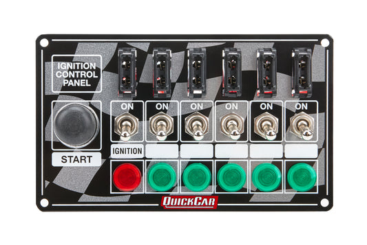 QuickCar Ignition Panel Fused w/Start Button & Lights 50-164