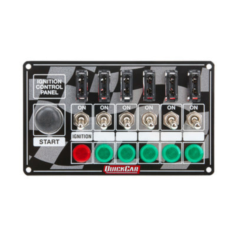 QuickCar Ignition Panel Fused w/Start Button & Lights