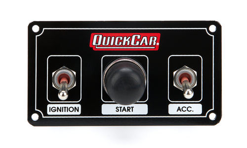 QuickCar Ignition Panel Black w/Weatherproof Switches 50-820